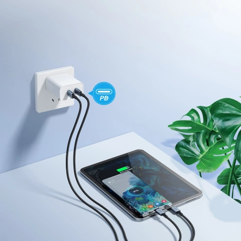 Choetech XCC-1014 USB-C / USB-C PD 60W Kabel – grau