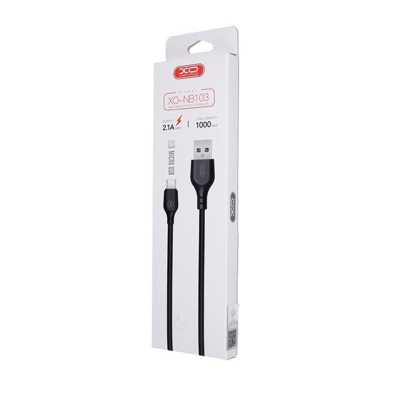 XO kabel NB103 USB - microUSB 1,0 m 2,1A czarny