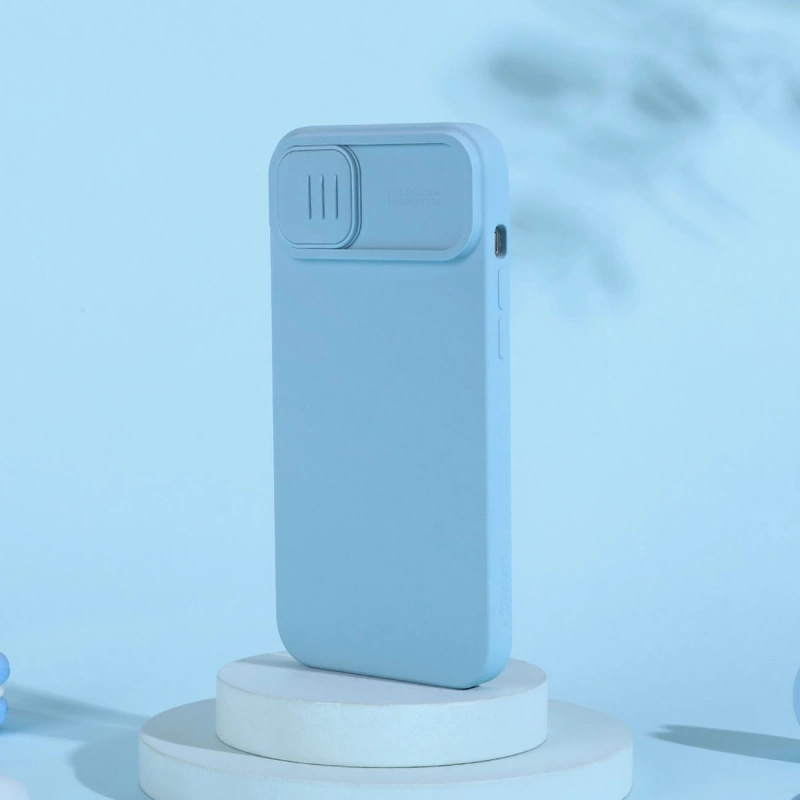 Nillkin CamShield Magnetische Silikonhülle iPhone 14 Plus Magnetische MagSafe-Abdeckung mit Kameraschutz Grün