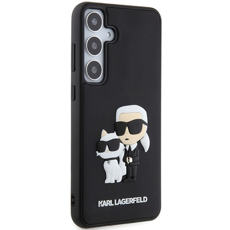 Oryginalne Etui KARL LAGERFELD hardcase 3D Rubber Karl&Choupette KLHCS24M3DRKCNK do Samsung Galaxy S24 Plus czarny