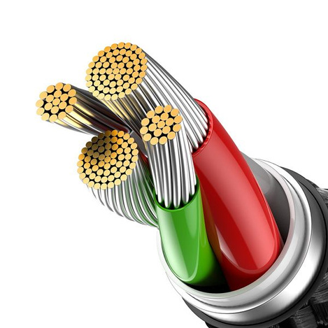 BASEUS kabel USB A do Apple Lightning 8-pin 2,4A Glimmer Series CADH000301 2m czarny