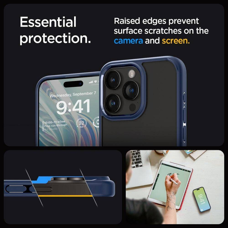 Spigen Ultra Hybrid iPhone 16 Pro Max navy blue/granatowy ACS07997