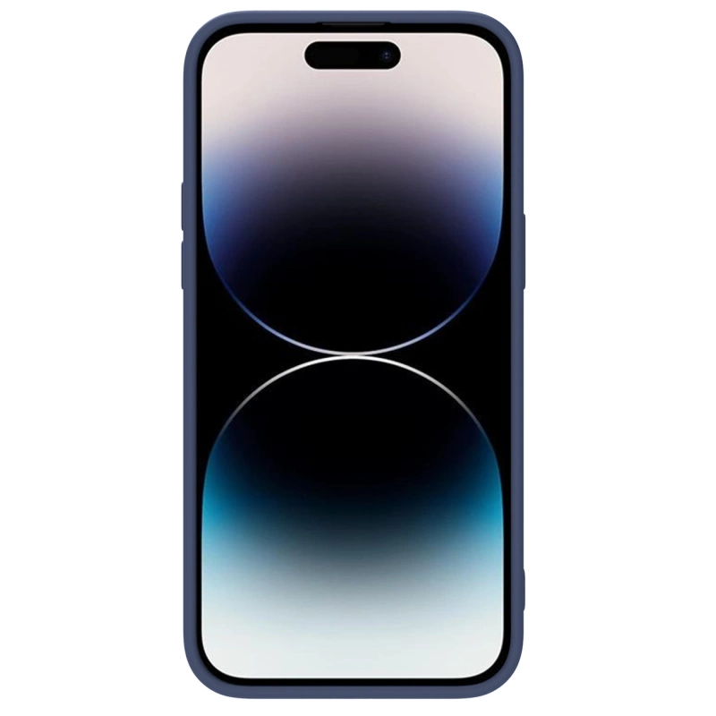 Nillkin CamShield Silky Silikonhülle iPhone 14 Pro Hülle mit Kameraschutz Blau