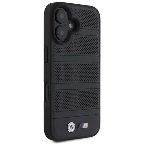 Original Case IPHONE 16 BMW Hardcase M Perforated & Stitched Line MagSafe (BMHMP16S23PUSPK) black