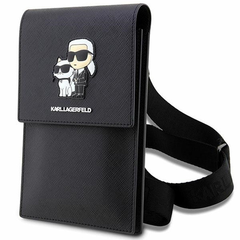 Karl Lagerfeld Handtasche KLWBSAKCPMK schwarz/schwarz Saffiano Karl &amp; Choupette