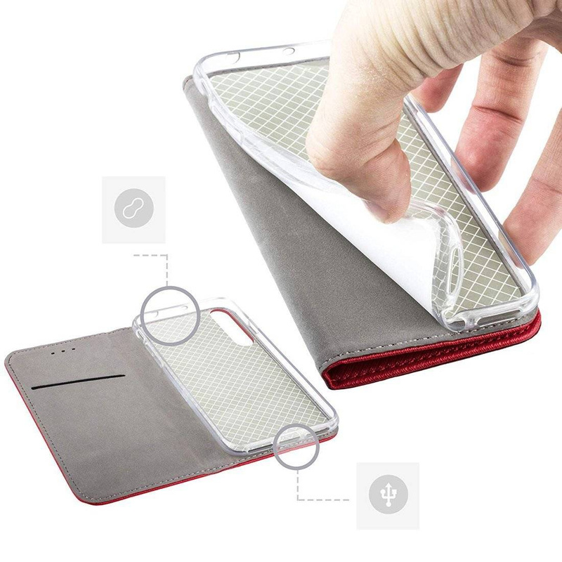 Etui REALME 8 / 8 PRO portfel z klapką Flip Magnet czerwone