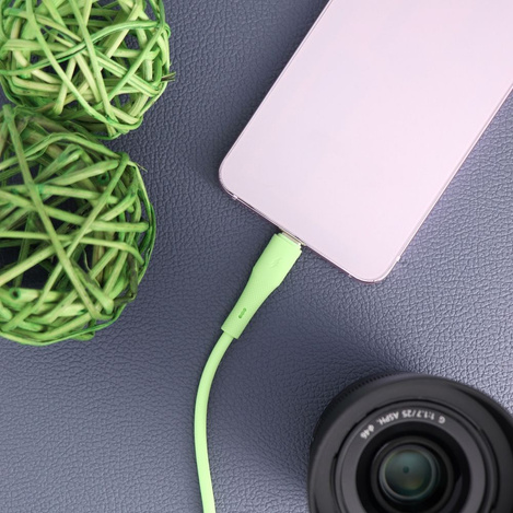 Kabel USB A do USB C Forcell F-Energy QC4.0 3A 66W Silicone 1 m C342 zielony