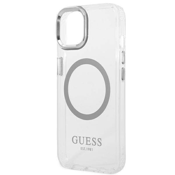 Guess Metal Outline MagSafe - Etui iPhone 14 Plus (przezroczysty)