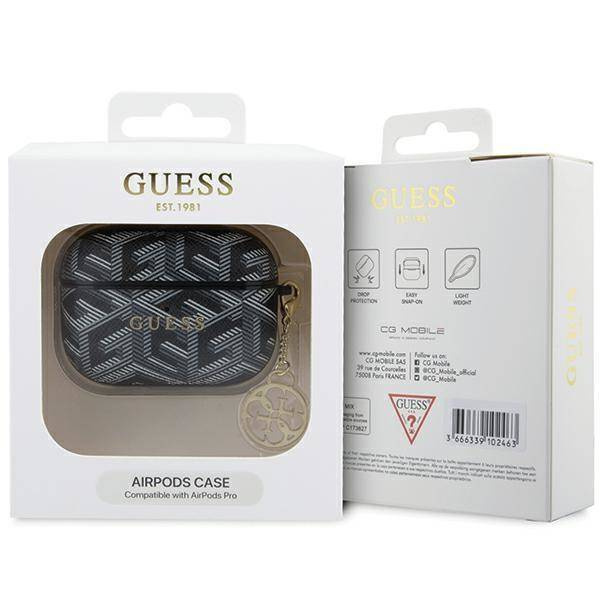 Oryginalne Etui APPLE AIRPODS PRO Guess GCube Charm (GUAPPGCE4CK) czarne