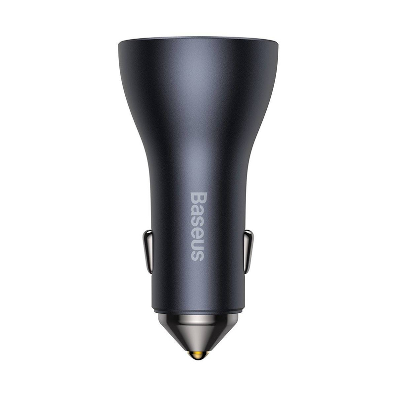 Baseus Golden Contactor Pro USB-A car charger + 2x USB-C 65W dark gray (CGJP010013)