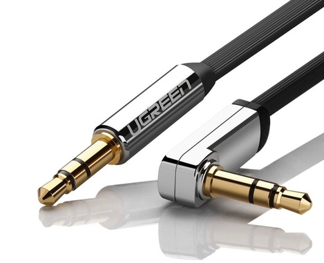 Ugreen płaski kabel przewód audio AUX 3,5 mm mini jack 5m srebrny (10729)