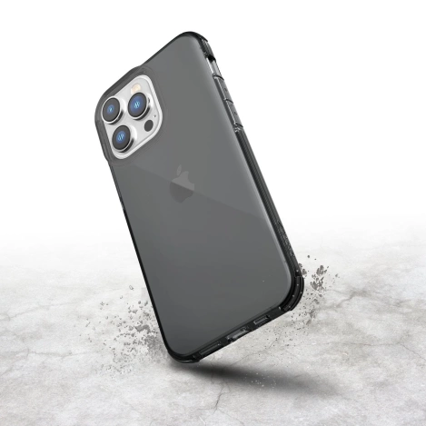 Raptic X-Doria Clear Case iPhone 14 Pro gepanzerte Hülle grau