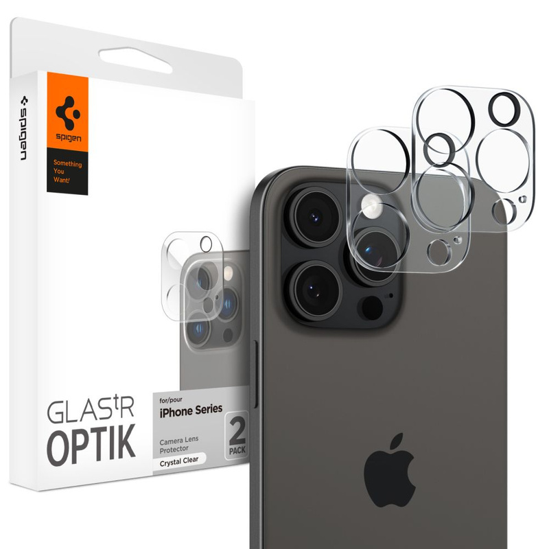 Spigen Optik.tR Kameraschutz für iPhone 14 Pro / Pro Max / 15 Pro / Pro Max - transparent 2 Stk.