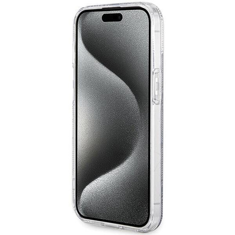 Oryginalne Etui GUESS Hardcase GUHMP15MHGCUSTGK do iPhone 15 Plus (Kompatybilny z Magsafe / IML GCUBE / czarny)