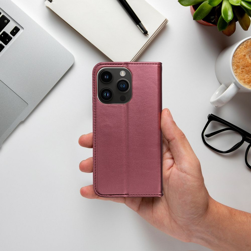 Kabura Smart Magneto do IPHONE 16 PLUS burgundowy