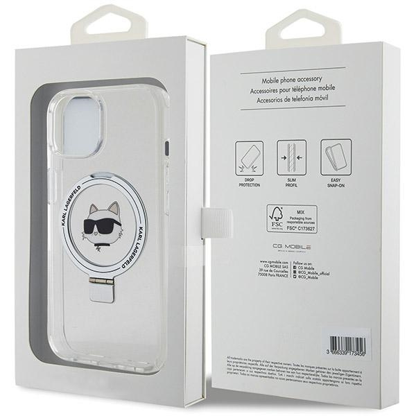 Karl Lagerfeld KLHMP15MHMRSCHH iPhone 15 Plus 6.7" white/white hardcase Ring Stand Choupette Head MagSafe