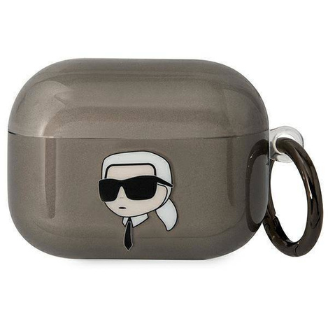 Original Handyhülle APPLE AIRPODS PRO Karl Lagerfeld Karl`s Head (KLAPHNIKTCK) schwarz