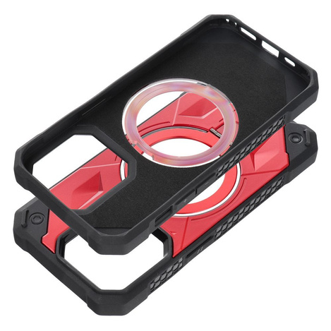 Futerał Armor Mag Cover kompatybilny z MagSafe do IPHONE 12 PRO MAX czerwony