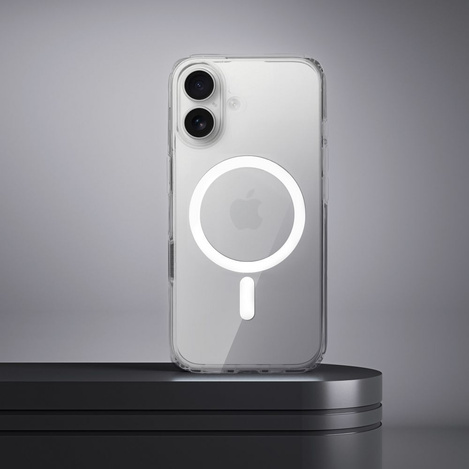 Futerał nieżółknący Clear Elite Mag Cover kompatybilny z MagSafe i Camera Control button pasuje do IPHONE 16 transparent