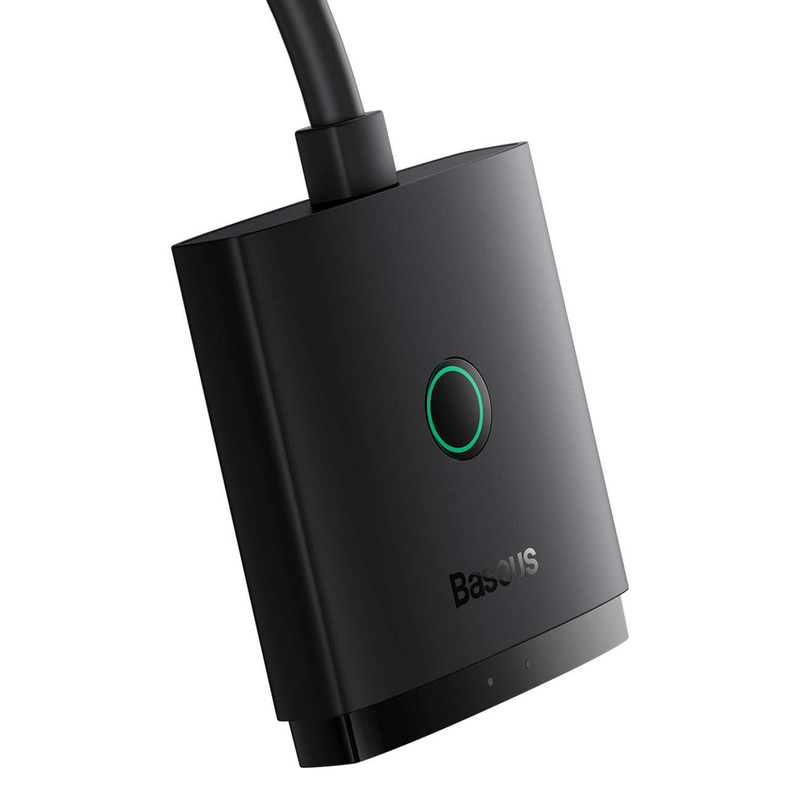 Baseus AirJoy 2in1 4K 60Hz bi-directional HDMI adapter with built-in 1m cable - black