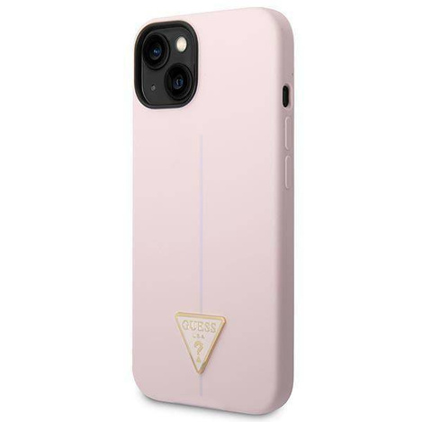 Case IPHONE 14 PLUS Guess Hardcase Silicone Triangle purple