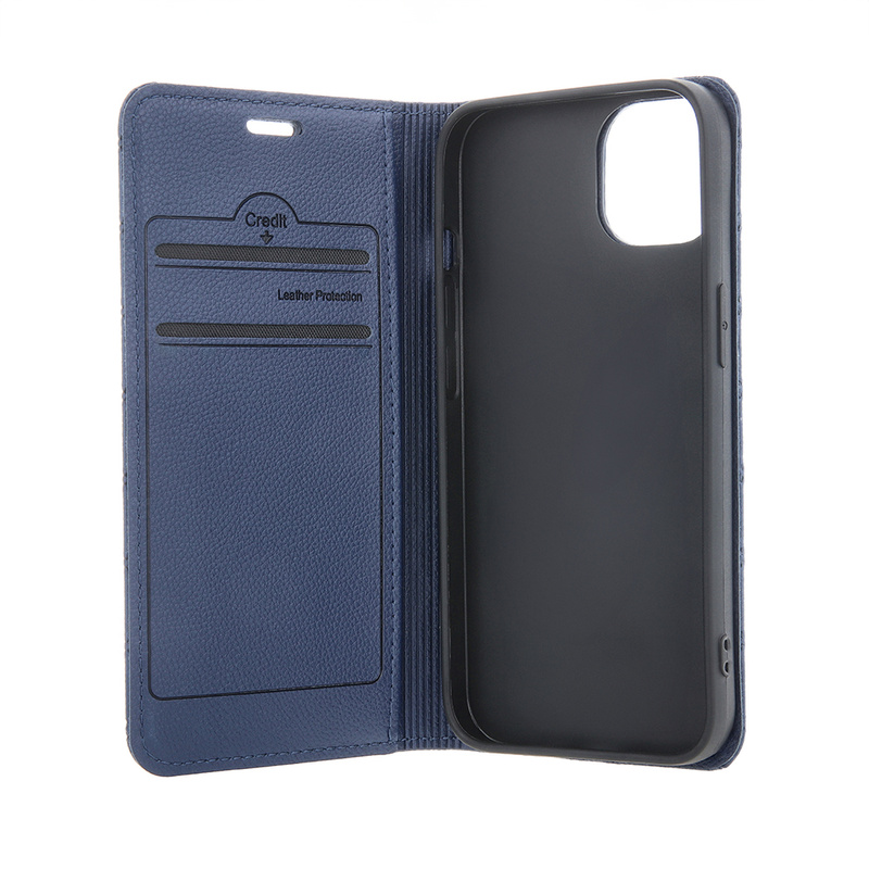 Etui Smart Caro do iPhone 16 Plus 6,7" granatowe