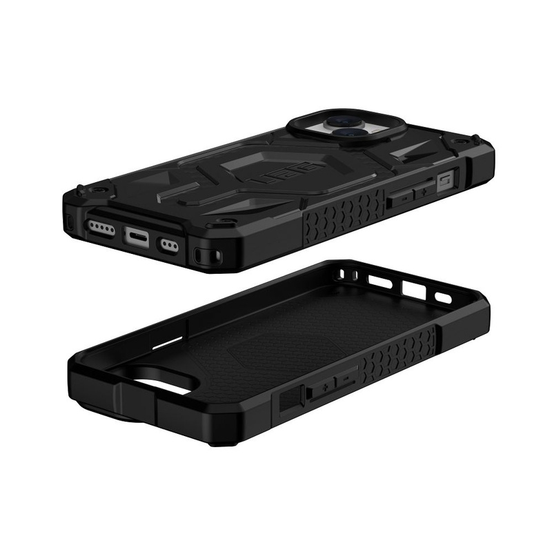 UAG Monarch - Schutzhülle für iPhone 14 Plus kompatibel mit MagSafe (Kohlefaser)