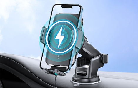 Joyroom car holder with wireless charger 15W for cockpit dashboard black (JR-ZS245)