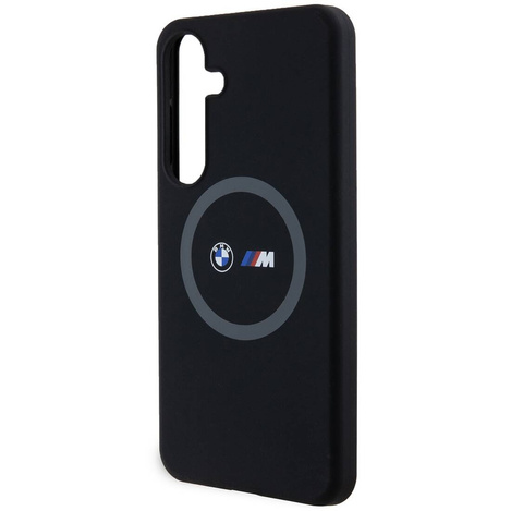 BMW BMHMS24M23SROK S24+ S926 czarny/black hardcase M Silicone Printed Ring MagSafe