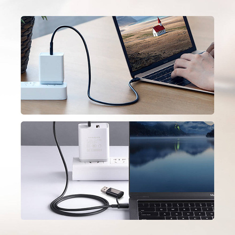 Ugreen USB Type C charging and data cable 3A 2m black (US286)