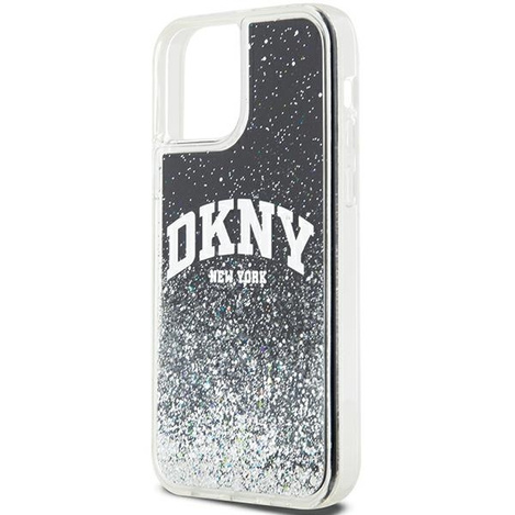 DKNY DKHCP12MLBNAEK iPhone 12 Pro/12 6.1" czarny/black hardcase Liquid Glitter Big Logo