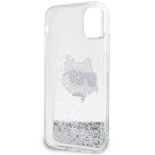 Karl Lagerfeld KLHCN61LNCHCS iPhone 11/ XR Silber/Silber Hardcase Glitter Choupette Head