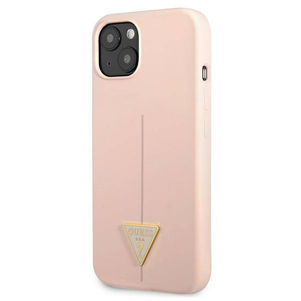 Guess GUHCP13MSLTGP iPhone 13 6,1" różowy/pink hardcase Silicone Triangle