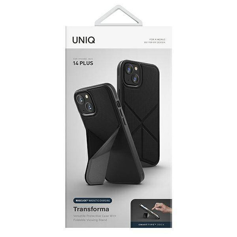 UNIQ etui Transforma iPhone 14 Plus 6,7" Magclick Charging czarny/ebony black