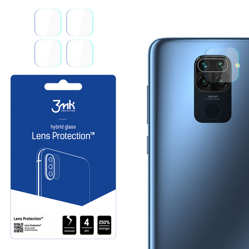 Szkło hybrydowe na Aparat XIAOMI REDMI NOTE 9 obiektyw 3MK Flexible Glass Lens