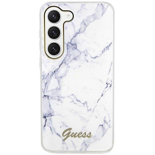 Guess GUHCS23MPCUMAH S23+ S916 weiß/weißes Hardcase Marble