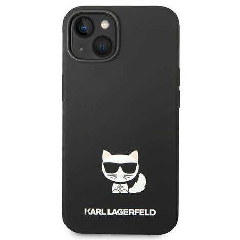 Oryginalne Etui IPHONE 14 PLUS Karl Lagerfeld Hardcase Silicone Choupette Body (KLHCP14MSLCTBK) czarne
