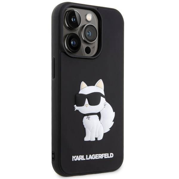 Karl Lagerfeld KLHCP14X3DRKHNK iPhone 14 Pro Max 6.7&quot; schwarz/schwarz Hardcase Rubber Choupette 3D