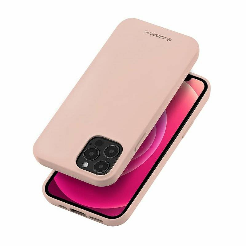Schutzhülle IPHONE 14 Mattes Silikon Mercury Soft Jelly sand