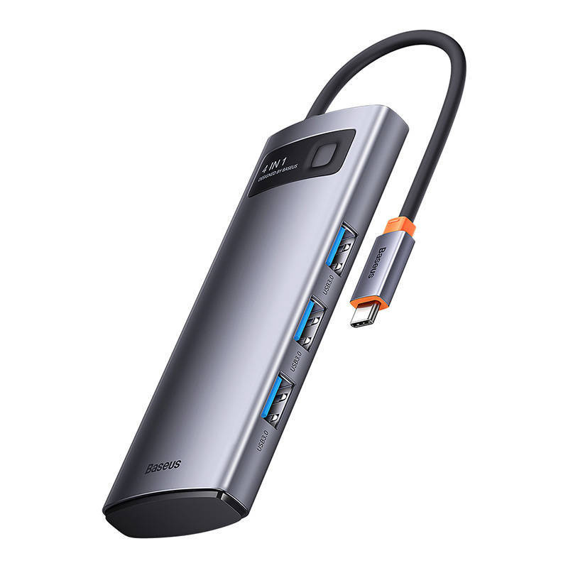 Baseus Metal Gleam Series 4 in 1 HUB Dockingstation USB Typ C – 4 x USB 3.2 Gen. 1 (WKWG070013)