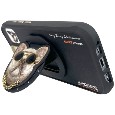 Etui Nimmy Glasses Cool Dog MagSafe do    iPhone 16 Pro czarny