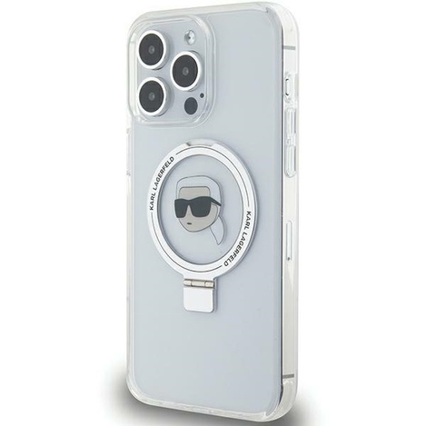 Karl Lagerfeld KLHMP15XHMRSKHH iPhone 15 Pro Max 6,7" weiß/weiß Hardcase Ring Stand Karl Head MagSafe
