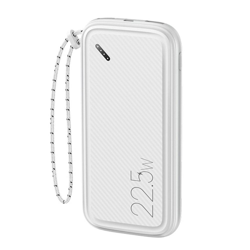 Power Bank 10000mAh PB56 22,5W 2xUSB QC3.0 + USB-C PD + Micro USB Bateria Zewnętrzna Fast Charge Usams US-CD151 biały