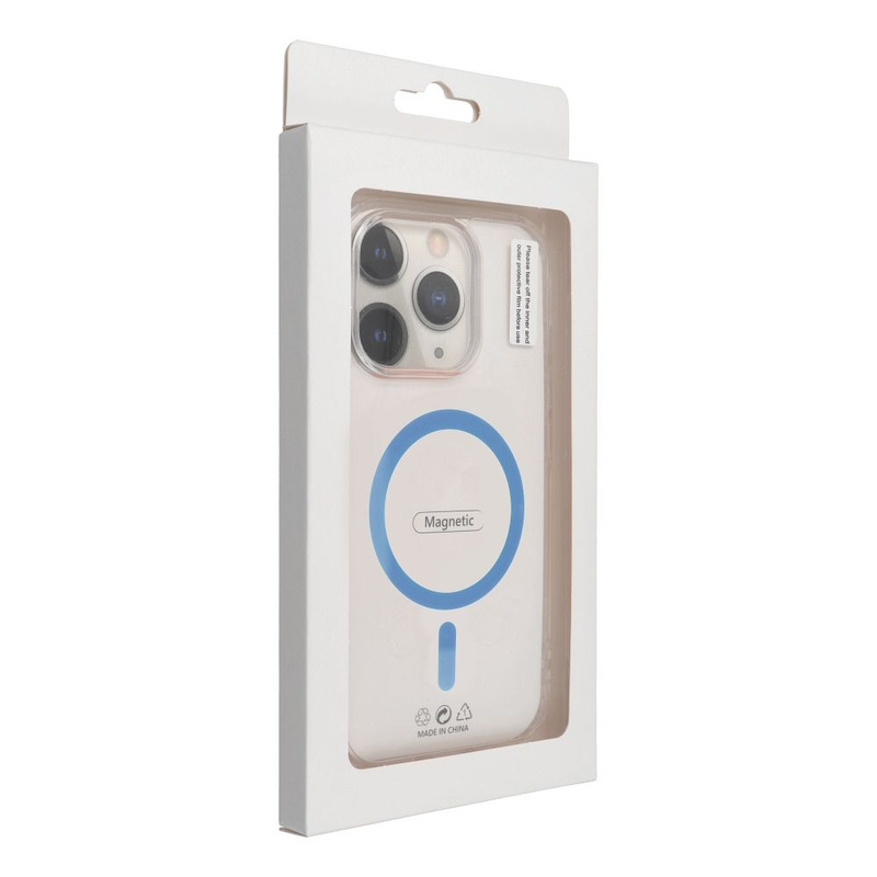 Drop Glue Colorful Ring Mag Cover kompatybilny z MagSafe pasuje do IPHONE 17 jasny niebieski