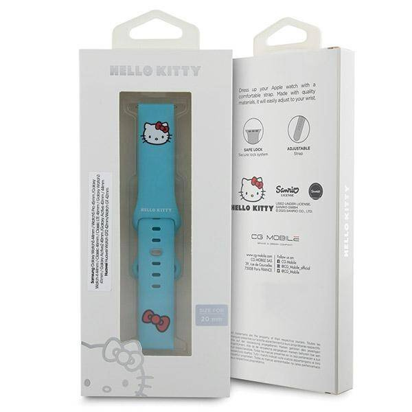 Hello Kitty Silicone Kitty Head - Pasek uniwersalny do smartwatcha 20 mm (niebieski)
