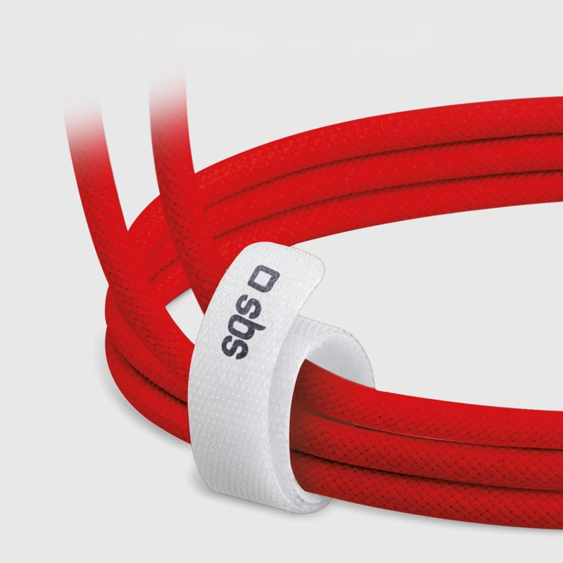 SBS TECABLETISSUETCCR USB-C – USB-C-Kabel 1,5 m 60 W geflochten – rot