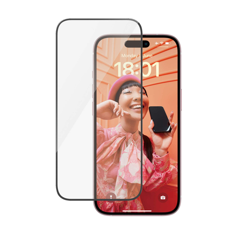 PanzerGlass szkło hartowane Ultra-Wide Fit Antibacterial do iPhone 15 Pro 6,1"