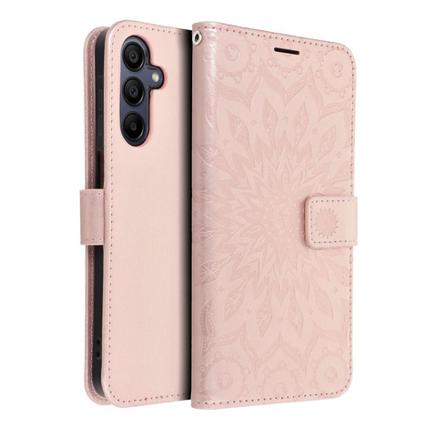 Kabura MEZZO Book do SAMSUNG A15 5G mandala złoty róż