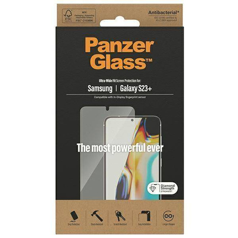 Gehärtetes Glas SAMSUNG GALAXY S23+ PanzerGlass Ultra-Wide Fit Screen Protection (7323)