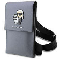 Karl Lagerfeld Handtasche KLWBSAKCPMG Silber/Silber Saffiano Karl & Choupette